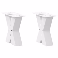 cm (80 mm)/ 2 pcs) vidaXL Dining Table Legs X-Shaped Desk Legs Kitchen Metal Furniture Legs Steel - white, 40 x (30-31