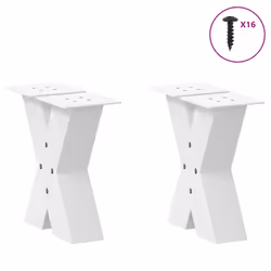 cm (80 mm)/ 2 pcs) vidaXL Dining Table Legs X-Shaped Desk Legs Kitchen Metal Furniture Legs Steel - white, 40 x (30-31