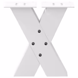 cm (80 mm)/ 2 pcs) vidaXL Dining Table Legs X-Shaped Desk Legs Kitchen Metal Furniture Legs Steel - white, 40 x (30-31 - Additional view 4