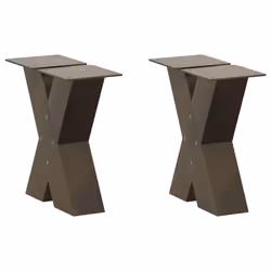 cm (80 mm)/ 2 pcs) vidaXL Dining Table Legs X-Shaped Desk Legs Kitchen Metal Furniture Legs Steel - natural, 40 x (30-31