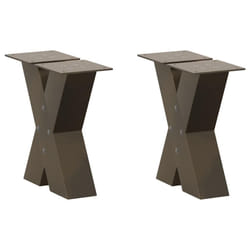 cm (80 mm)/ 2 pcs) vidaXL Dining Table Legs X-Shaped Desk Legs Kitchen Metal Furniture Legs Steel - natural, 40 x (30-31