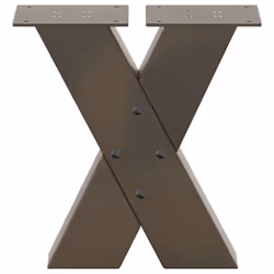 cm (80 mm)/ 2 pcs) vidaXL Dining Table Legs X-Shaped Desk Legs Kitchen Metal Furniture Legs Steel - natural, 40 x (30-31 - Additional view 4