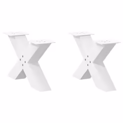 cm (80 mm)/ 2 pcs) vidaXL Dining Table Legs X-Shaped Desk Legs Kitchen Metal Furniture Legs Steel - white, 50 x (30-31