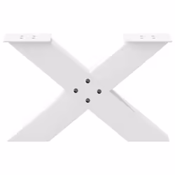 cm (80 mm)/ 2 pcs) vidaXL Dining Table Legs X-Shaped Desk Legs Kitchen Metal Furniture Legs Steel - white, 50 x (30-31 - Additional view 4