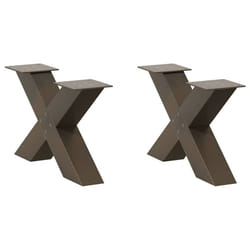 cm) vidaXL Dining Table Legs X-Shaped Desk Legs Kitchen Metal Furniture Legs Steel - 50 x (30-31