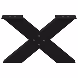 cm (80 mm)/ 2 pcs) vidaXL Dining Table Legs X-Shaped Desk Legs Kitchen Metal Furniture Legs Steel - black, 60 x (30-31 - Additional view 4