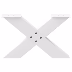 cm (80 mm)/ 2 pcs) vidaXL Dining Table Legs X-Shaped Desk Legs Kitchen Metal Furniture Legs Steel - white, 60 x (30-31 - Additional view 4