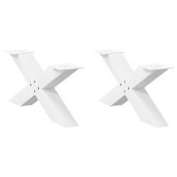 cm (80 mm)/ 2 pcs) vidaXL Dining Table Legs X-Shaped Desk Legs Kitchen Metal Furniture Legs Steel - white, 70 x (30-31