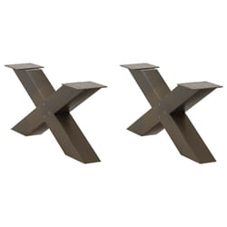 cm) vidaXL Dining Table Legs X-Shaped Desk Legs Kitchen Metal Furniture Legs Steel - 70 x (30-31