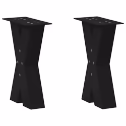 cm (80 mm)/ 2 pcs) vidaXL Dining Table Legs X-Shaped Desk Legs Kitchen Metal Furniture Legs Steel - black, 28 x (42-43
