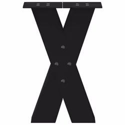 cm (80 mm)/ 2 pcs) vidaXL Dining Table Legs X-Shaped Desk Legs Kitchen Metal Furniture Legs Steel - black, 28 x (42-43 - Additional view 4