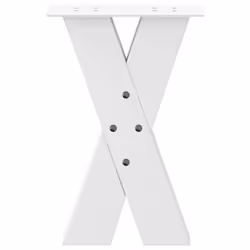 cm (80 mm)/ 2 pcs) vidaXL Dining Table Legs X-Shaped Desk Legs Kitchen Metal Furniture Legs Steel - white, 28 x (42-43 - Additional view 4