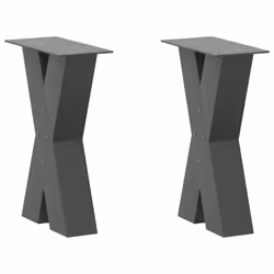cm (80 mm)/ 2 pcs) vidaXL Dining Table Legs X-Shaped Desk Legs Kitchen Metal Furniture Legs Steel - anthracite, 28 x (42-43