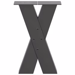 cm (80 mm)/ 2 pcs) vidaXL Dining Table Legs X-Shaped Desk Legs Kitchen Metal Furniture Legs Steel - anthracite, 28 x (42-43 - Additional view 4