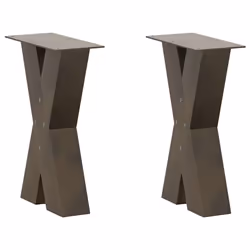 cm (80 mm)/ 2 pcs) vidaXL Dining Table Legs X-Shaped Desk Legs Kitchen Metal Furniture Legs Steel - natural, 28 x (42-43