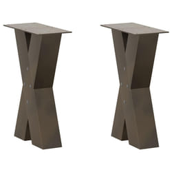 cm (80 mm)/ 2 pcs) vidaXL Dining Table Legs X-Shaped Desk Legs Kitchen Metal Furniture Legs Steel - natural, 28 x (42-43