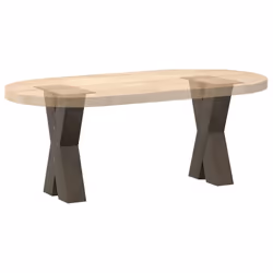 cm (80 mm)/ 2 pcs) vidaXL Dining Table Legs X-Shaped Desk Legs Kitchen Metal Furniture Legs Steel - natural, 28 x (42-43 - Additional view 7