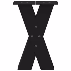cm (80 mm)/ 2 pcs) vidaXL Dining Table Legs X-Shaped Desk Legs Kitchen Metal Furniture Legs Steel - black, 38 x (42-43 - Additional view 4