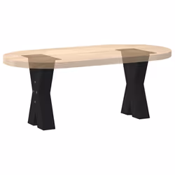 cm (80 mm)/ 2 pcs) vidaXL Dining Table Legs X-Shaped Desk Legs Kitchen Metal Furniture Legs Steel - black, 38 x (42-43 - Additional view 7