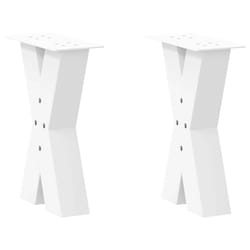 cm (80 mm)/ 2 pcs) vidaXL Dining Table Legs X-Shaped Desk Legs Kitchen Metal Furniture Legs Steel - white, 38 x (42-43