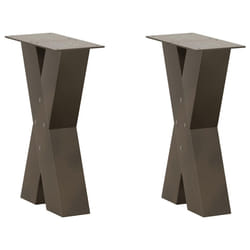 cm) vidaXL Dining Table Legs X-Shaped Desk Legs Kitchen Metal Furniture Legs Steel - 38 x (42-43