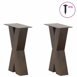 cm) vidaXL Dining Table Legs X-Shaped Desk Legs Kitchen Metal Furniture Legs Steel - 38 x (42-43 - Additional view 2