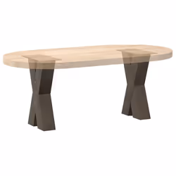 cm) vidaXL Dining Table Legs X-Shaped Desk Legs Kitchen Metal Furniture Legs Steel - 38 x (42-43 - Additional view 7