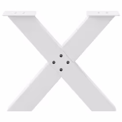 cm (80 mm)/ 2 pcs) vidaXL Dining Table Legs X-Shaped Desk Legs Kitchen Metal Furniture Legs Steel - white, 50 x (42-43 - Additional view 4