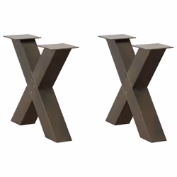 cm) vidaXL Dining Table Legs X-Shaped Desk Legs Kitchen Metal Furniture Legs Steel - 50 x (42-43