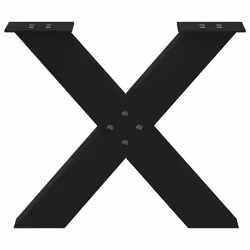 cm (80 mm)/ 2 pcs) vidaXL Dining Table Legs X-Shaped Desk Legs Kitchen Metal Furniture Legs Steel - black, 60 x (42-43 - Additional view 4