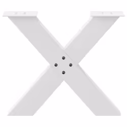 cm (80 mm)/ 2 pcs) vidaXL Dining Table Legs X-Shaped Desk Legs Kitchen Metal Furniture Legs Steel - white, 60 x (42-43 - Additional view 4