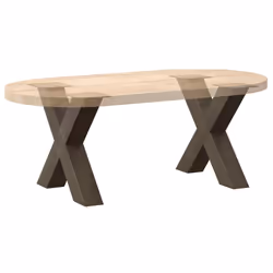 cm (80 mm)/ 2 pcs) vidaXL Dining Table Legs X-Shaped Desk Legs Kitchen Metal Furniture Legs Steel - natural, 60 x (42-43 - Additional view 7