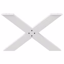cm (80 mm)/ 2 pcs) vidaXL Dining Table Legs X-Shaped Desk Legs Kitchen Metal Furniture Legs Steel - white, 70 x (42-43 - Additional view 4