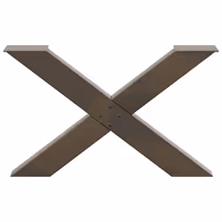 cm (80 mm)/ 2 pcs) vidaXL Dining Table Legs X-Shaped Desk Legs Kitchen Metal Furniture Legs Steel - natural, 70 x (42-43 - Additional view 4