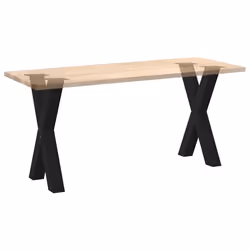 cm (80 mm)/ 2 pcs) vidaXL Dining Table Legs X-Shaped Desk Legs Kitchen Metal Furniture Legs Steel - black, 60 x (72-73 - Additional view 7