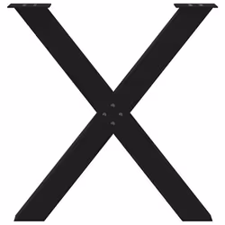 cm (80 mm)/ 2 pcs) vidaXL Dining Table Legs X-Shaped Desk Legs Kitchen Metal Furniture Legs Steel - black, 70 x (72-73 - Additional view 4