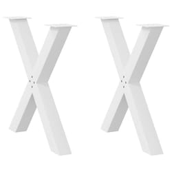 cm (80 mm)/ 2 pcs) vidaXL Dining Table Legs X-Shaped Desk Legs Kitchen Metal Furniture Legs Steel - white, 70 x (72-73