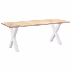 cm (80 mm)/ 2 pcs) vidaXL Dining Table Legs X-Shaped Desk Legs Kitchen Metal Furniture Legs Steel - white, 70 x (72-73 - Additional view 7