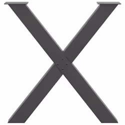 cm (80 mm)/ 2 pcs) vidaXL Dining Table Legs X-Shaped Desk Legs Kitchen Metal Furniture Legs Steel - anthracite, 70 x (72-73 - Additional view 4