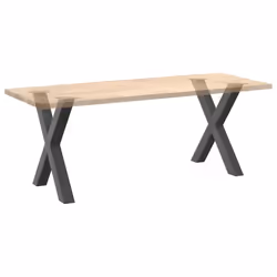 cm (80 mm)/ 2 pcs) vidaXL Dining Table Legs X-Shaped Desk Legs Kitchen Metal Furniture Legs Steel - anthracite, 70 x (72-73 - Additional view 7