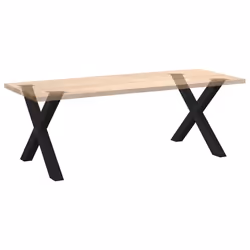 cm (80 mm)/ 2 pcs) vidaXL Dining Table Legs X-Shaped Desk Legs Kitchen Metal Furniture Legs Steel - black, 90 x (72-73 - Additional view 7