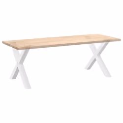 cm (80 mm)/ 2 pcs) vidaXL Dining Table Legs X-Shaped Desk Legs Kitchen Metal Furniture Legs Steel - white, 90 x (72-73 - Additional view 7