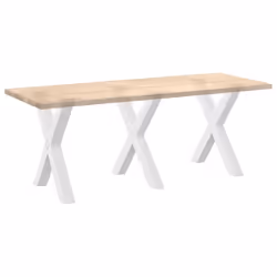cm (80 mm)/ 3 pcs) vidaXL Dining Table Legs X-Shaped Desk Legs Kitchen Metal Furniture Legs Steel - white, 70 x (72-73 - Additional view 7