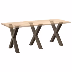 cm (80 mm)/ 3 pcs) vidaXL Dining Table Legs X-Shaped Desk Legs Kitchen Metal Furniture Legs Steel - natural, 70 x (72-73 - Additional view 7