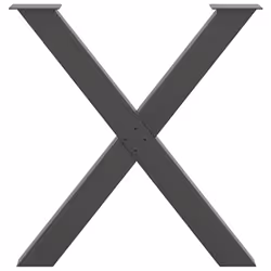cm (80 mm)/ 3 pcs) vidaXL Dining Table Legs X-Shaped Desk Legs Kitchen Metal Furniture Legs Steel - anthracite, 80 x (72-73 - Additional view 4
