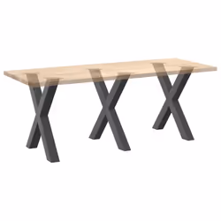 cm (80 mm)/ 3 pcs) vidaXL Dining Table Legs X-Shaped Desk Legs Kitchen Metal Furniture Legs Steel - anthracite, 80 x (72-73 - Additional view 7
