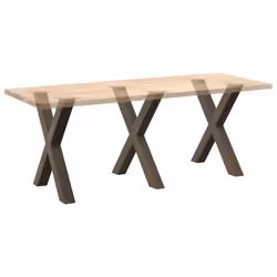 cm (80 mm)/ 3 pcs) vidaXL Dining Table Legs X-Shaped Desk Legs Kitchen Metal Furniture Legs Steel - natural, 80 x (72-73 - Additional view 7