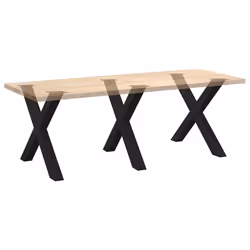 cm (80 mm)/ 3 pcs) vidaXL Dining Table Legs X-Shaped Desk Legs Kitchen Metal Furniture Legs Steel - black, 90 x (72-73 - Additional view 7
