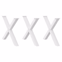 cm (80 mm)/ 3 pcs) vidaXL Dining Table Legs X-Shaped Desk Legs Kitchen Metal Furniture Legs Steel - white, 90 x (72-73