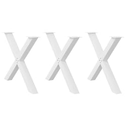 cm (80 mm)/ 3 pcs) vidaXL Dining Table Legs X-Shaped Desk Legs Kitchen Metal Furniture Legs Steel - white, 90 x (72-73